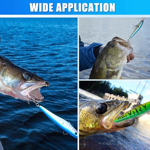 10pcs Fishing Lures Kit Minnow Hard Baits Deep Diving Crankbait Jerkbait Swimbait Lifelike Walleye Fishing Lures Trolling Lures for Bass Trout Pike Catfish Saltwater Freshwater