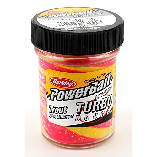 Berkley PowerBait Trout Fishing Dough Bait - color: Pink Lemonade - Glitter
