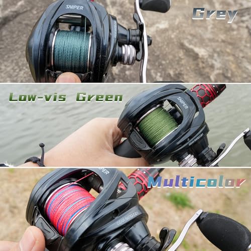 Seaknight W4 4 Strands Braided Lines 300M/500M Super Smooth PE Multifilament Line Carp Fishing Lines Double Coating UV-Proof Saltwater-Proof Fishing Line for Saltwater Sea Fishing 15-100LB - color: Gray, size: 3.0#: 45LB (0.28mm)-547Yds