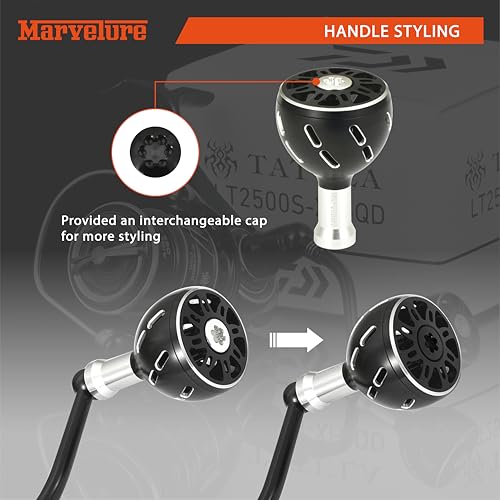 Power Handle Compatible for Daiwa Fuego LT, Ballistic LT, Tatula LT, Exceler LT 1000-4000 Spinning Reel Replacement Handle - size: For Tatula LT / Exceler LT 1000-4000, style: Elite