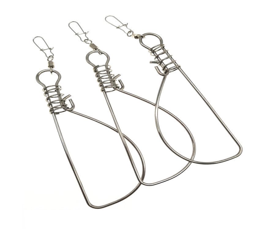Pack of 10 Fishing Stringer Clip Stainless Steel Snaps Fish Lock Holder for Kayak Hiking - size: 120mm 10pcs
