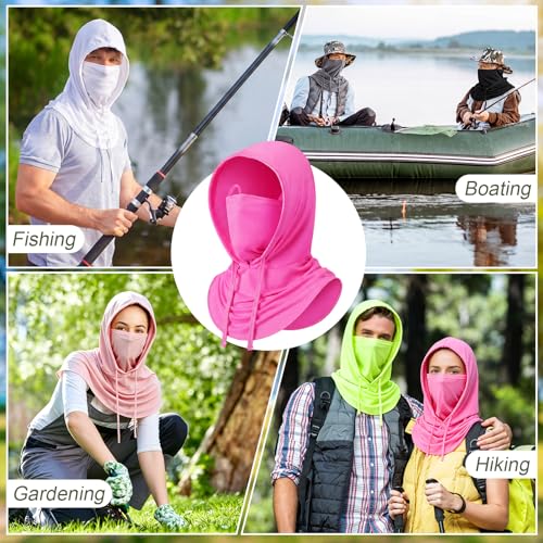 Cooling Balaclava Face Mask Breathable Full Head Mask Sun Protection Neck Cover UV Face Cover for Men Women - color: Macaron Color