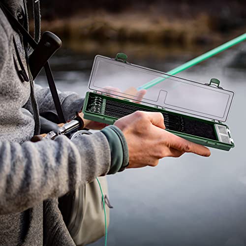 Stiff Hair Rig Tackle Box, Carp Fishing Storage Box Rig Board with 4pcs Hair Rigs, 12pcs Pins and 10pcs Barbed Fishing Hook in Rig Storage Box - style: Style 1