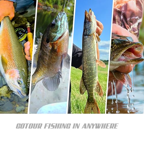 GOTOUR Jointed Swimbaits, Easy Catch Fishing Lures for Bass Trout Crappie | Wiggling Vibrating Rattling Gurgling for More Bites, Heavy-Duty Dyneema Fiber, Slow Sinking, Fresh & Saltwater Fishing Baits - color: A3-5"-0.8oz