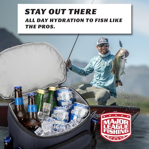 Mossy Oak MLF Fishing Cooler Backpack - Major League Insulated Leak Proof Beverage Coolers Bag - color: Navy