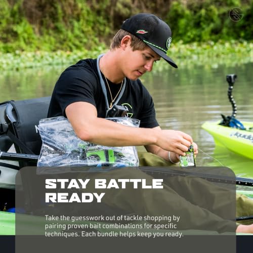 Googan Squad Mondo Kit Bass Fishing Lure Sets for Largemouth & Smallmouth Bass – Includes Premium Tackle & Mystery Box Essentials - color: Black Series