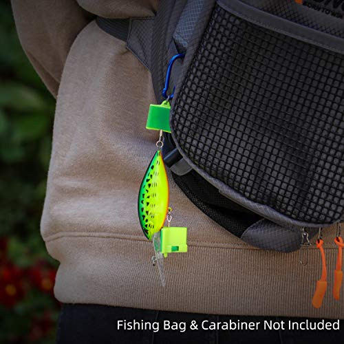 RUNCL Treble Hooks Covers Fishing Hooks Protector Treble Hook Safety Cap Hook Bonnets for Fishing Lures - Spring Design, Hollow Construction, Tangles Free, Fishing Hook Caps - color: Small (50pcs for 10#, 8#, 6#, 4# Treble Hooks)