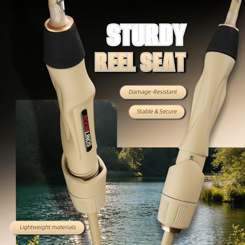 Ultralight Trout Spinning Rod,1.85m 6' Fast Action Carbon Fiber Fishing Pole, Stream Lake River Bass Trout Panfish Crappie 0.8-7g Lure, Sensitive Tip, Portable 2-Piece Travel Design - size: PE-S612UL-1.85m