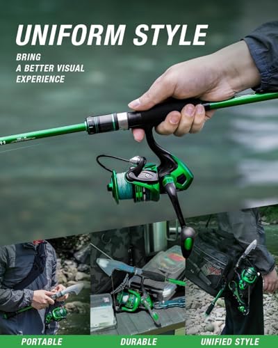 Ghosthorn Fishing Rod and Reel Combo Graphite Telescoping Fishing Pole Portable Travel Kit with Carrier Bag for Freshwater Saltwater - size: 8 ft, style: Fishing Rod+reel(no Lures&line)