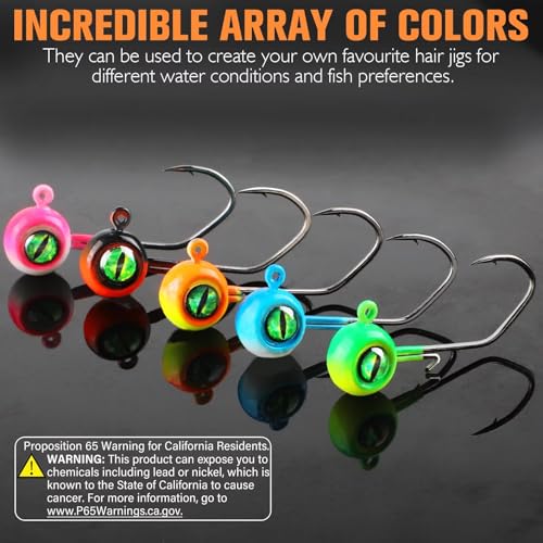Dovesun Crappie Jig Heads for Fishing Underspin Jig Heads for Crappie Walleye Bluegill Ice Fishing 20pcs/25pcs 1/32oz, 1/16oz, 1/8oz - color: 1/8oz*25pcs