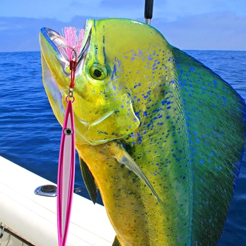 Fishing Jigs Vertical Saltwater Jigs Vertical Jigging Spoon Fishing Tuna Lures Boat Fishing Artificial Lures for Tuna, Grouper, Dogtooth, Snapper, Bass, Salmon/60g, 80g,120g - color: 1pcs-purple