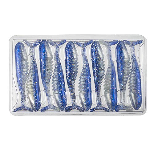 Bobby Garland Slab Hunt'R Soft Plastic Crappie Fishing Lure, 2.25 Inches, Pack of 10 - color: Blue Ice