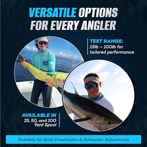TrikFish Fluorocarbon Leader Fishing Line - Trik Fish Leader - Saltwater & Freshwater Fishing Line - Clear, Virtually Invisible - High Strength & Abrasion Resistance Lb Test - size: 50 Yards, style: 15lb Test