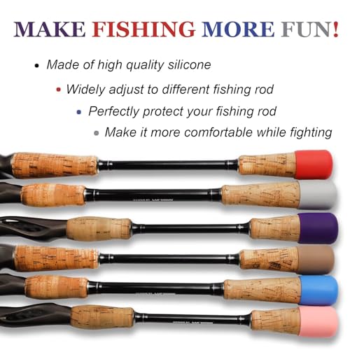 Dovesun Fishing Rod Butt Cushion Fishing Rod Seat Cushions Fishing Rod Protector Fishing Rod Butt Cap End Fishing Rod Holders Small(1.22in) 6 Colors 6pcs - color: 6PCS-Fit for 1.02"-1.18"(26mm-30mm) Rod Butt