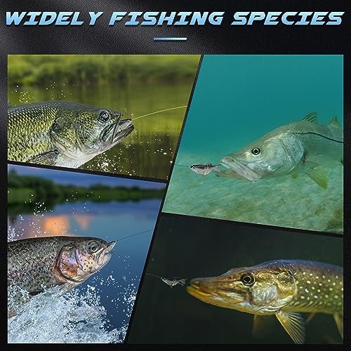 GOTOUR Jointed Swimbaits, Easy Catch Fishing Lures for Bass Trout Crappie | Wiggling Vibrating Rattling Gurgling for More Bites, Heavy-Duty Dyneema Fiber, Slow Sinking, Fresh & Saltwater Fishing Baits - color: B2-3.2"-0.4oz