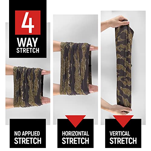 UPF 50+ Fishing Neck Gaiter - UV Face Mask Sun Protection for Men Women | Moisture-Wicking, Quick-Drying, Built-in SPF, UVA/UVB Blocking, Hunting Camo Design, Versatile Headwear - color: Olive Tiger Stripe