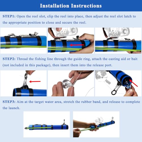 SUFFUSE Fishing Rod, Portable Catapult Lure Fishing Tools, Saltwater and Freshwater Great Gear for Traveling - color: Package A