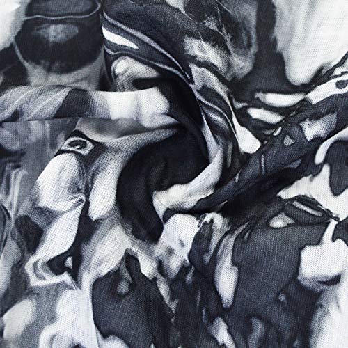 Obacle Seamless Face Mask Rave Bandana Men Women for Dust Sun Wind Protection - color: Pure Black Gray White