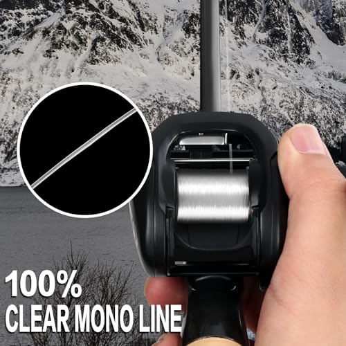 UANTA Monofilament Fishing Line, Superior Abrasion Resistance Mono Line, Ultimate Saltwater Fishing Line Leader Materials, 2025 New Fishing Line Unique Camo Design - color: CLEAR, size: 30LB(1200YDS)