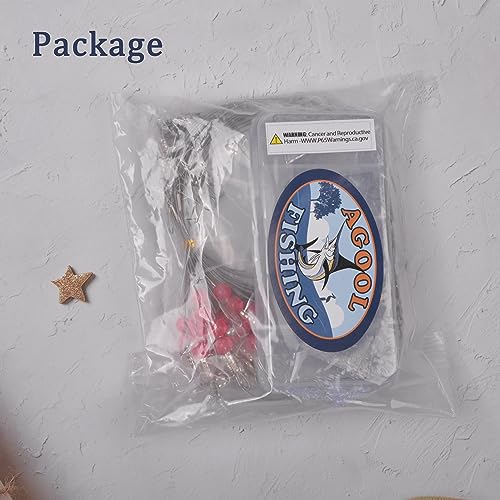 Saltwater Surf Fishing Tackle Kit - Saltwater Surf Fishing Rigs Bottom Rigs Include Fishing Leader Rigs Pyramid Sinkers Bass Casting Sinker Circle Hooks for Striped Bass Red Drum Flounder - color: Black