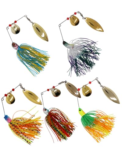 Fishing Lure Set Fishing Spoons Frog Lures Soft Hard Metal Lure Crank Popper Minnow Pencil Jig Hook for Trout Bass Salmon with Tackle Box - color: B-5pcs