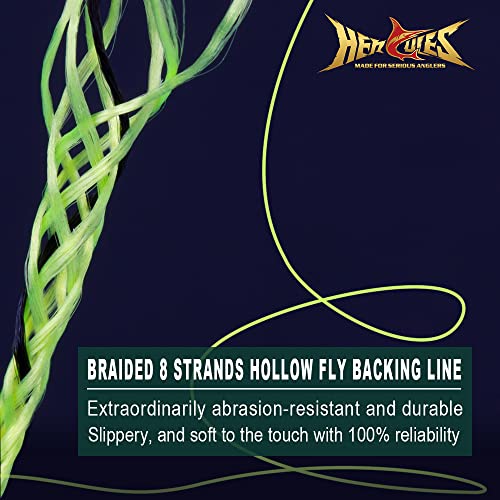 HERCULES Braided Fly Line Backing 20lb 30lb, 100Yds 300Yds, with Long-Lasting Color - color: White, size: 30LB 100Yds