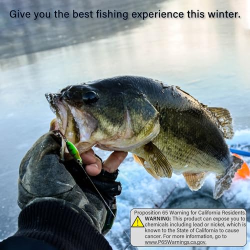 Ice Fishing Jigs Luminous Ice Fishing Lures Glowing Jig Gear Winter Fishing Jigging for Crappie Pike Panfish Walleye Perch Bluegill 6pcs/20pcs - color: A-6PCS