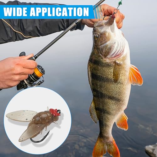 Bionic Fly Fishing Bait, 18/36pcs Fly Fishing Flies Lures Kit Trout Jigs Swimbait Dry Flies Trout Panfish Lures Freshwater Saltwater Flies Fly Fishing Hook Artificial Soft Bait - style: Brown-36pcs
