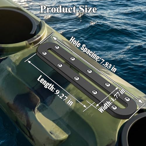 Kayak Track Rail - Low Profile Design for Fishing Rod,Cup Holders and Paddle Holders | High-Strength Nylon & Stainless Steel 304 | Kayak Accessories Mount Track & Rail System for Kayak - style: 9inch,4pcs