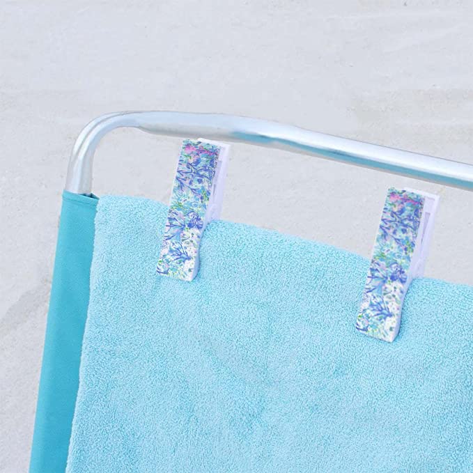 Lilly Pulitzer Water Resistant Vinyl Beach Day Pouch, Zipper Bag Includes Drink Hugger, Small Pouch, and Towel Clips - color: Soleil It On Me