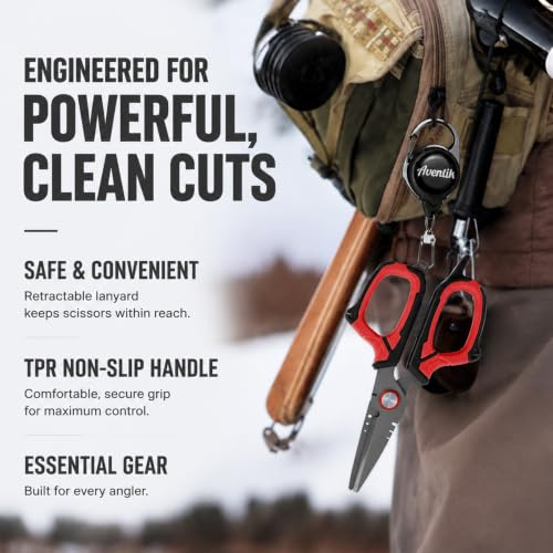 Eupheng 6.5" Pro Multifunction Fishing Scissors for Braided Line Mono Fluorocarbon wire lines,Dual Serrated Titanium Blades Non-Slip Grip Fishing Shears Enlarged Finger Holes with Bottle Opener - style: 6.5in Red Scissors