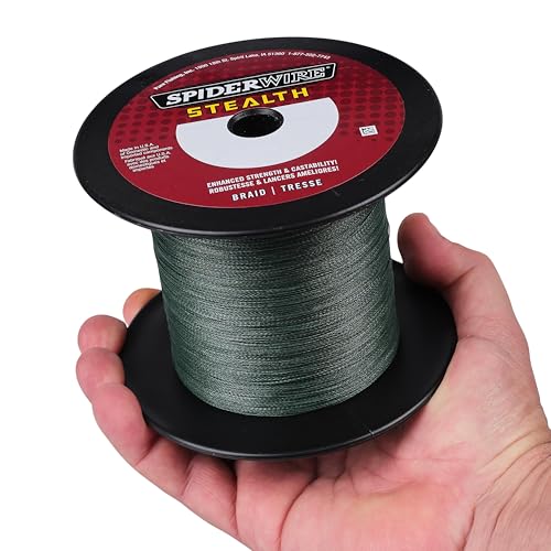 SpiderWire Stealth Braid Fishing Line - color: Moss Green, size: 1500yd, style: 6lb Break Strength