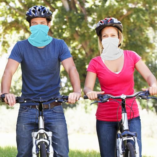 Geyoga Summer UV Protection Cooling Neck Gaiter | Sunscreen Breathable Face Scarf Bandana Mask Neck Gaiter for Outdoor Fishing Hiking Camping - color: Blue