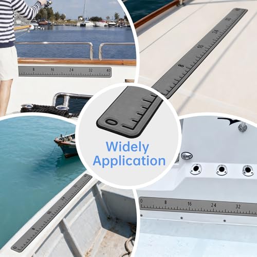 Fish Ruler with 3M Adhesive - 40in EVA Foam Fish Measuring Ruler for Fishing Boat Marine Accessories, Waterproof Non Slip Fish Measuring Tape, Fish Measurement Sticker Tool for Boat Kayak - color: Mid Grey