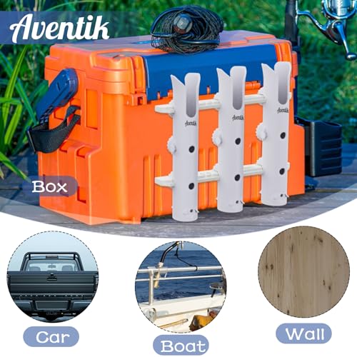 Aventik Tube Fishing Rod Holder Bracket Wall Mounted Boat Side Mount Tool Holder Tube Links with Screws 1/2/3/4/6 Pole Tube Fishing Rod Holders - color: 6-Pole White