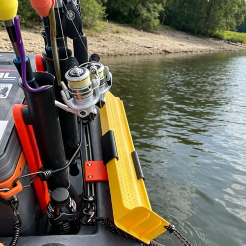 Kayak Measuring Board Cradle Holder Compatible with Karbonate Boards, Track Mount Fishing Ruler Holder for Kayak Anglers, Lightweight Storage Support, Quick Access Kayak Fishing Accessory