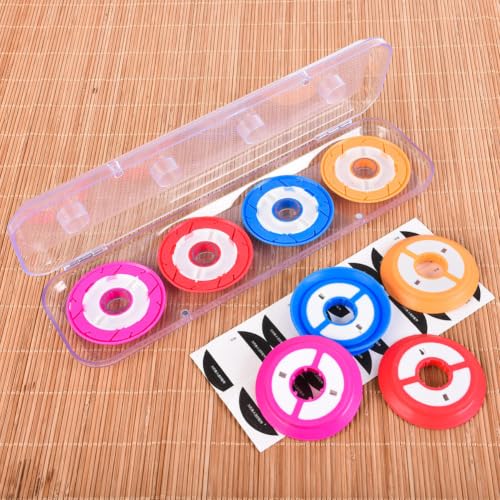 Fishing Color Spools with Line Storage Bobbin Silicone Box Round Shape Fishing Line Holder Shock-Resistant and Easy Carrying Random