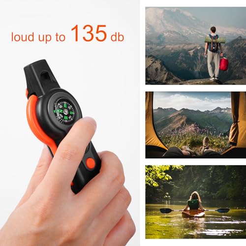 Emergency Survival Function Whistle, Outdoor Multifunctional Tool Safety Whistle with Lanyard, Ideal for Kayaking, Boating, Hiking, Camping, Climbing, Hunting, Fishing, Rescue Signaling - color: green1pcs