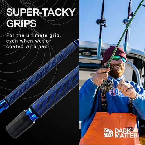 Dark Matter Psychedelic Casting Fishing Rods Medium Heavy Power X - High-Modulus M3 Carbon Nano Baitcaster Rod Saltwater and Freshwater Fishing Rods, 7ft Medium Heavy Baitcasting Rod - color: Blue, size: 7'0" Power - Z
