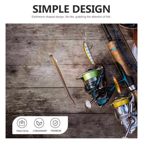 10Pcs 3.74" Soft Fishing Lures, Lifelike Earthworm Artificial Plastic Baits for Bass