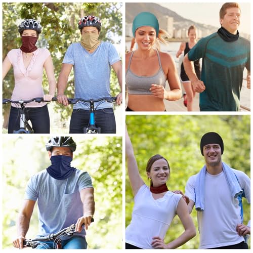 Geyoga Summer UV Protection Cooling Neck Gaiter | Sunscreen Breathable Face Scarf Bandana Mask Neck Gaiter for Outdoor Fishing Hiking Camping - color: Stylish Color