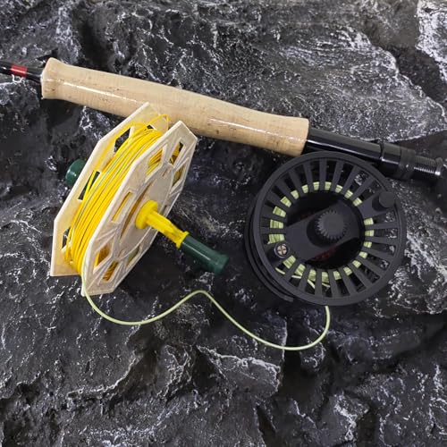 Aventik ProWeight WF Floating Fly Fishing Line Welded Loops Weight Forward Freshwater Trout Fly Line Kit WF 3 4 5 6 7 8 Low Stretch Slick Coating Accurate Casting - color: Grassgreen combo, size: 8F