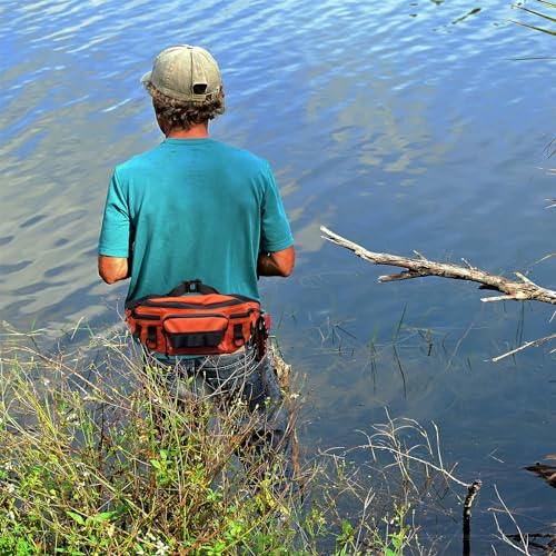 Fishing Fanny Pack for Men -Fishing Fanny Pack-Lightweight and Fishing Sling Pack - color: orange