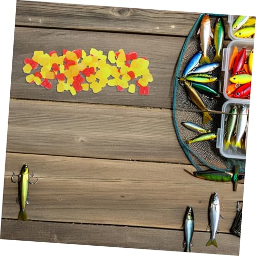 Balacoo 150pcs Soft Corn Bait Lures Made of Silicone for Carp and Multiple Fish Species, Simulation Floating Artificial Corn Shape with Repeated Use and Convenient Design for Freshwater
