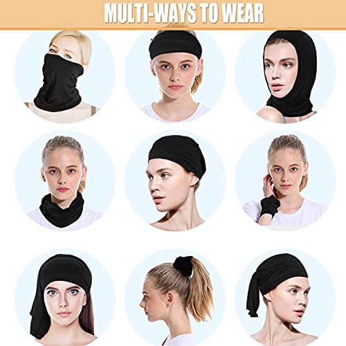 6 Pack Neck Gaiter Bandana Face Mask: Cooling Gator Mask Face Cover Neck Scarf Balaclava - color: Multicolor Light 6
