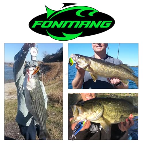 FONMANG Top Water Fishing Lures, 3-Pcs Topwater Lures for Bass Walleye Pike, 2025 New Wasp Crawl Bait for Freshwater and Saltwater - color: C-3 IN 1
