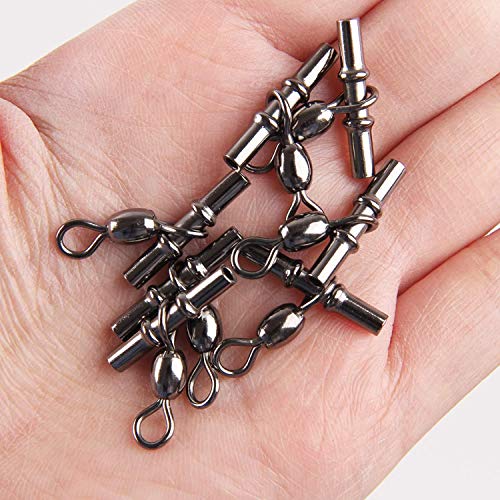 AGOOL Fishing Sleeves Swivels 3 Way Swivel Cross Line Crane Swivel Heavy Duty Brass Triple Swivels for Deep Drop Rigs Saltwater Fishing Tackle Accessories