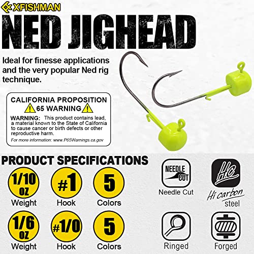 Ned-Rig-Kit-Finesse-Baits-Soft-Plastic-Worms-Fising-Lure for Bass Stick Swimbait Minnow Crawfish Lures Shroom Ned Jig Head Kit - color: 35-Piece 2.75'' #01 Stick Worms Ned Rig Kit