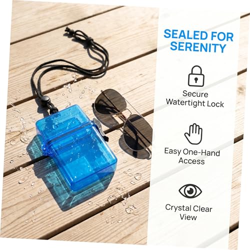 UPKOCH Portable Waterproof Dry Box for Diving and Outdoor Fishing, Plastic Sealed Storage Case with Rope and Latch, Secure Attachment and Rapid Single Hand Access for Keys and Id Cards