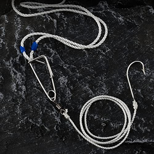 Dr.Fish 10 Pack Trotline Clips Stainless Steel Snap Lure Clips Fishing Snaps Longline Clips Catfish Tuna Clips Quick Change Fishing Clips - color: white nickel(1-9/10")